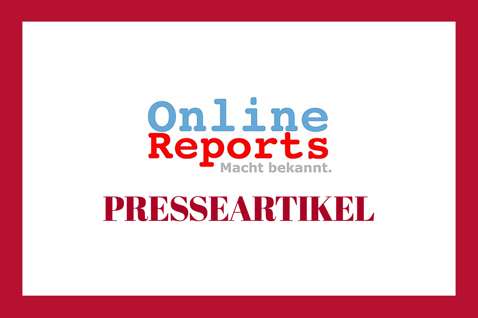 Presseartikel von Online Reports zur Initiative «JA zum bezahlbaren U-Abo Jugend»